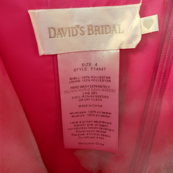 David's Bridal SHORT CRINKLE CHIFFON DRESs - Picture 3 of 4